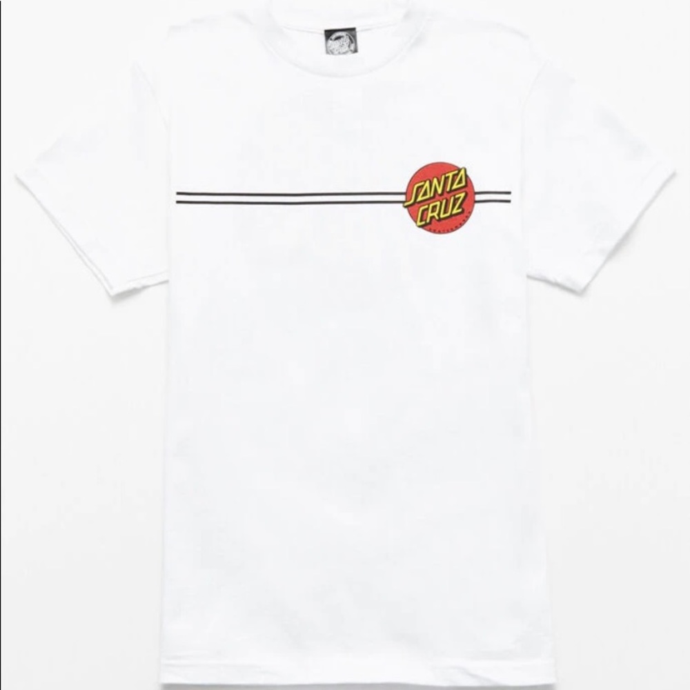 Santa Cruz Classic Dot T shirt in White